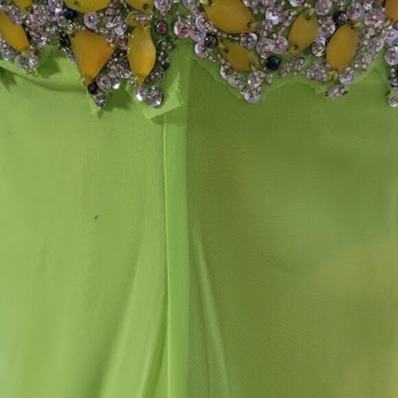 Terani Couture Neon lime green prom dress - Picture 8 of 9